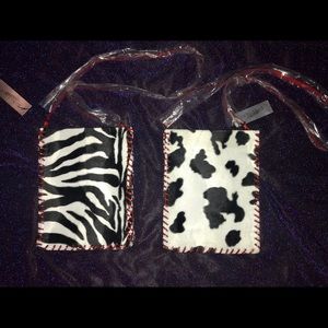 Cow and Zebra Print Crossbody Purses